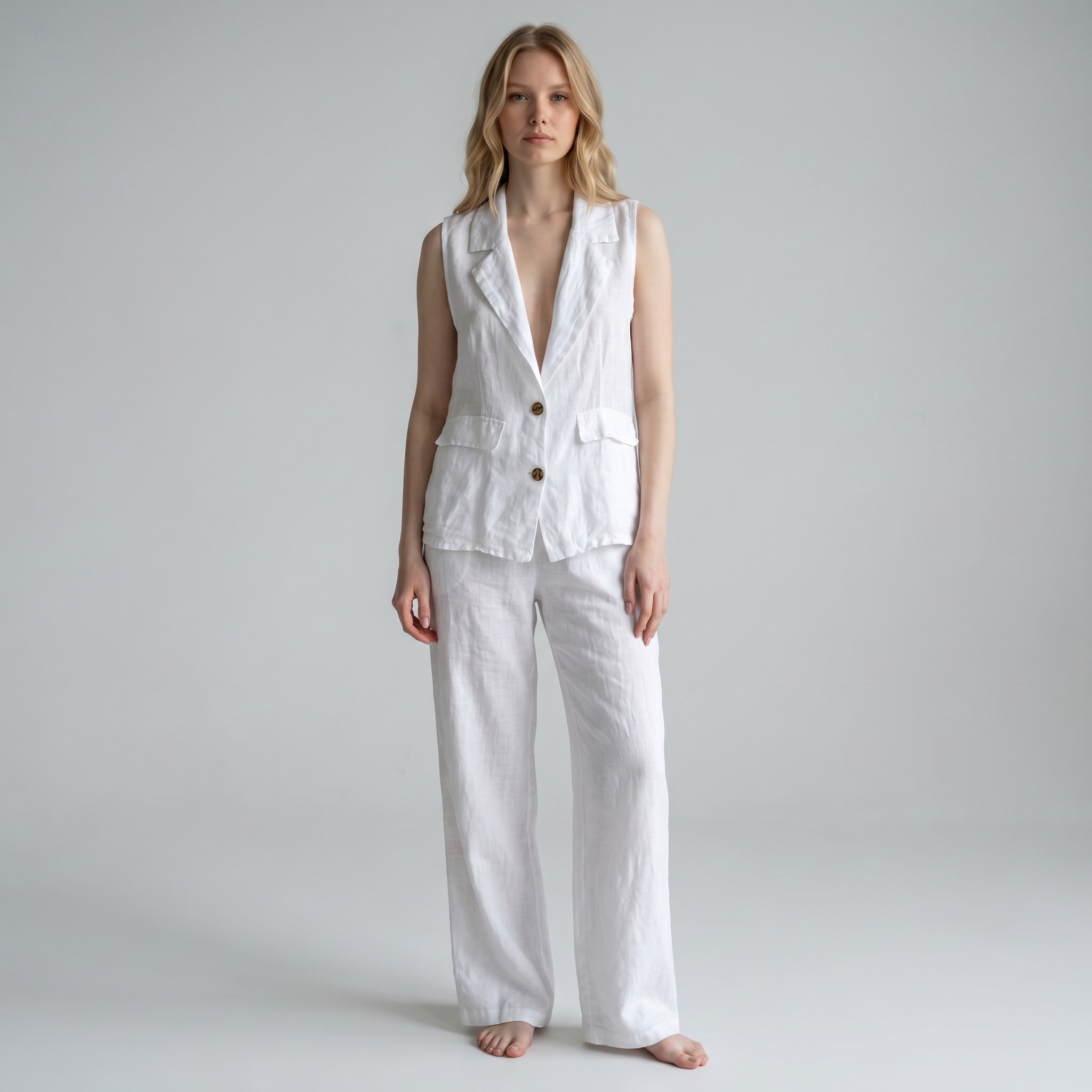 PURO LINO Gilet donna