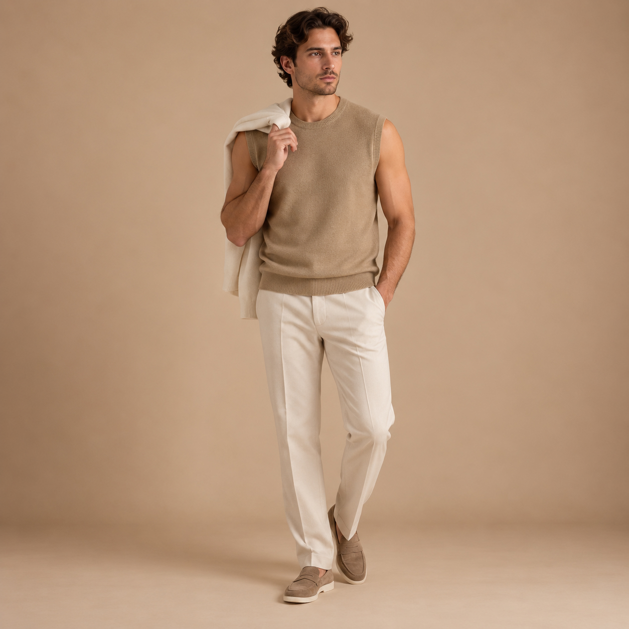 Gilet girocollo